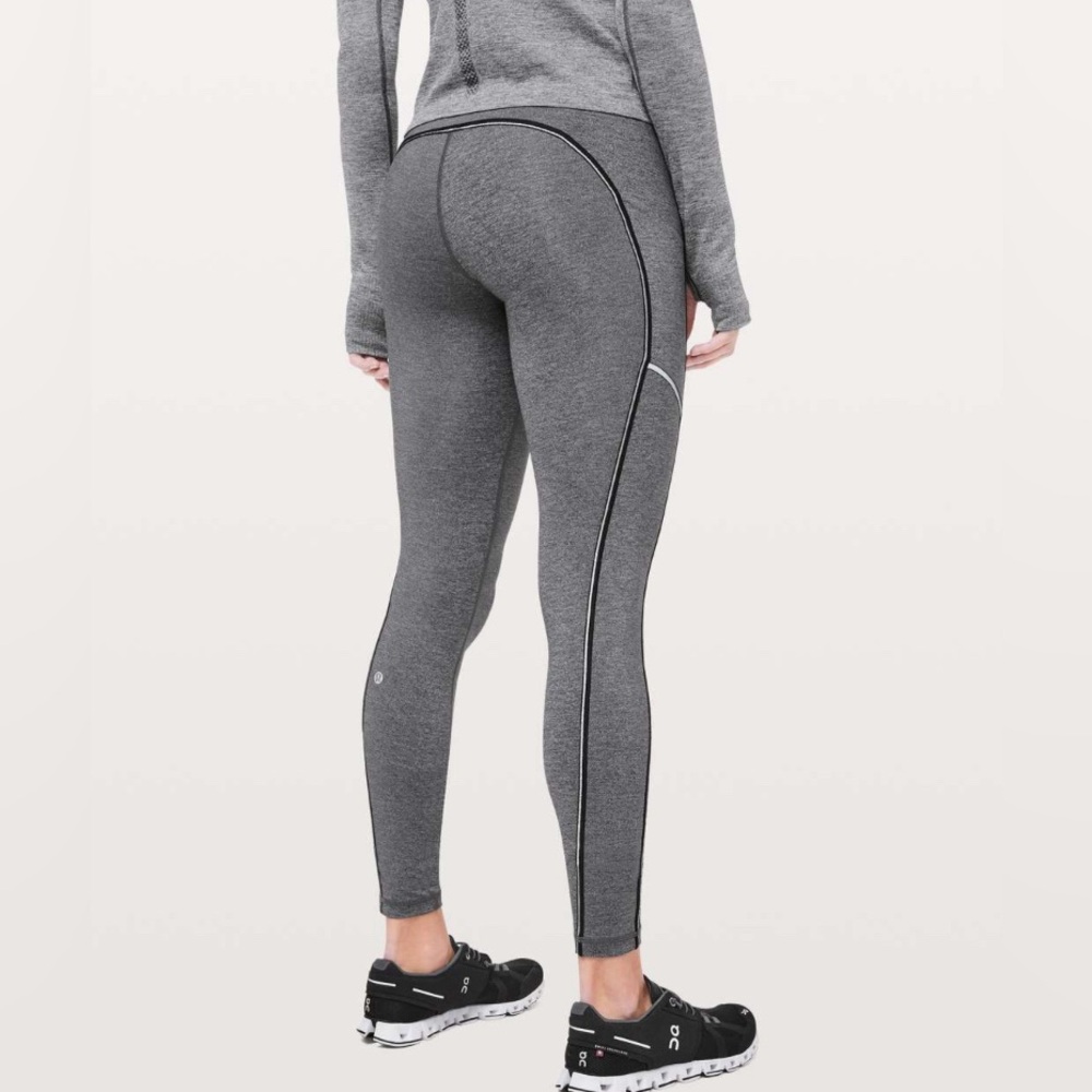 Like New Lululemon Speed Up Tight * Metallic 28" Heathered Black Size 6